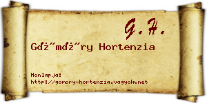 Gömöry Hortenzia névjegykártya